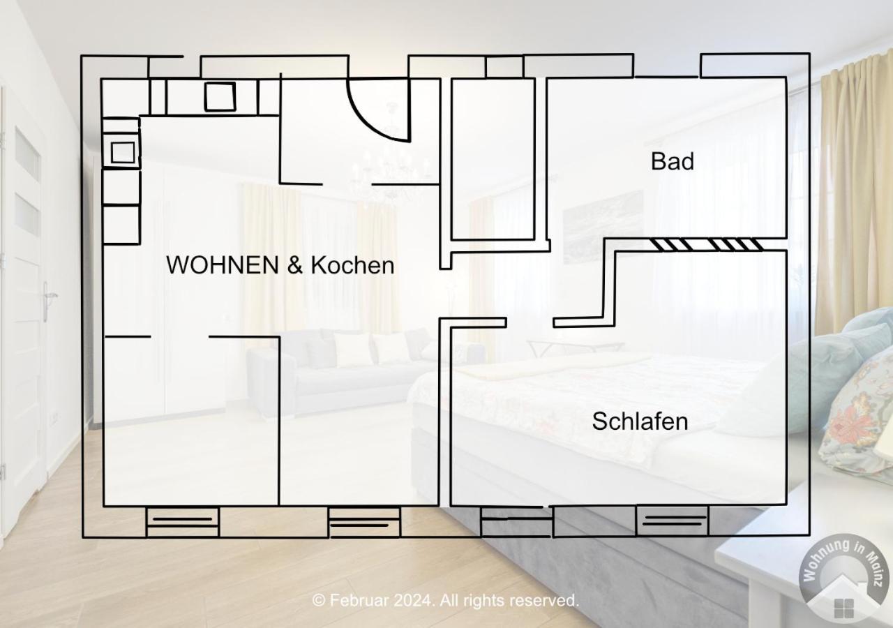 Schoene Wohnung In Beliebte Stadtteil Von Майнц Экстерьер фото